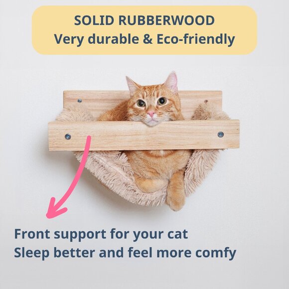 Wall Mounted Cat Wall Hammock with Toy - Picture 3 of 8